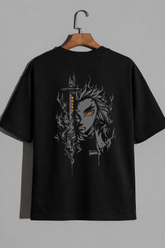 Rengoku Kyojuro Premium Oversized T-Shirt for Men – Cotton Jersey Fabric