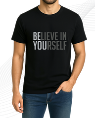 Yourself Printed T-Shirt for Men – Cotton Jersey Fabric