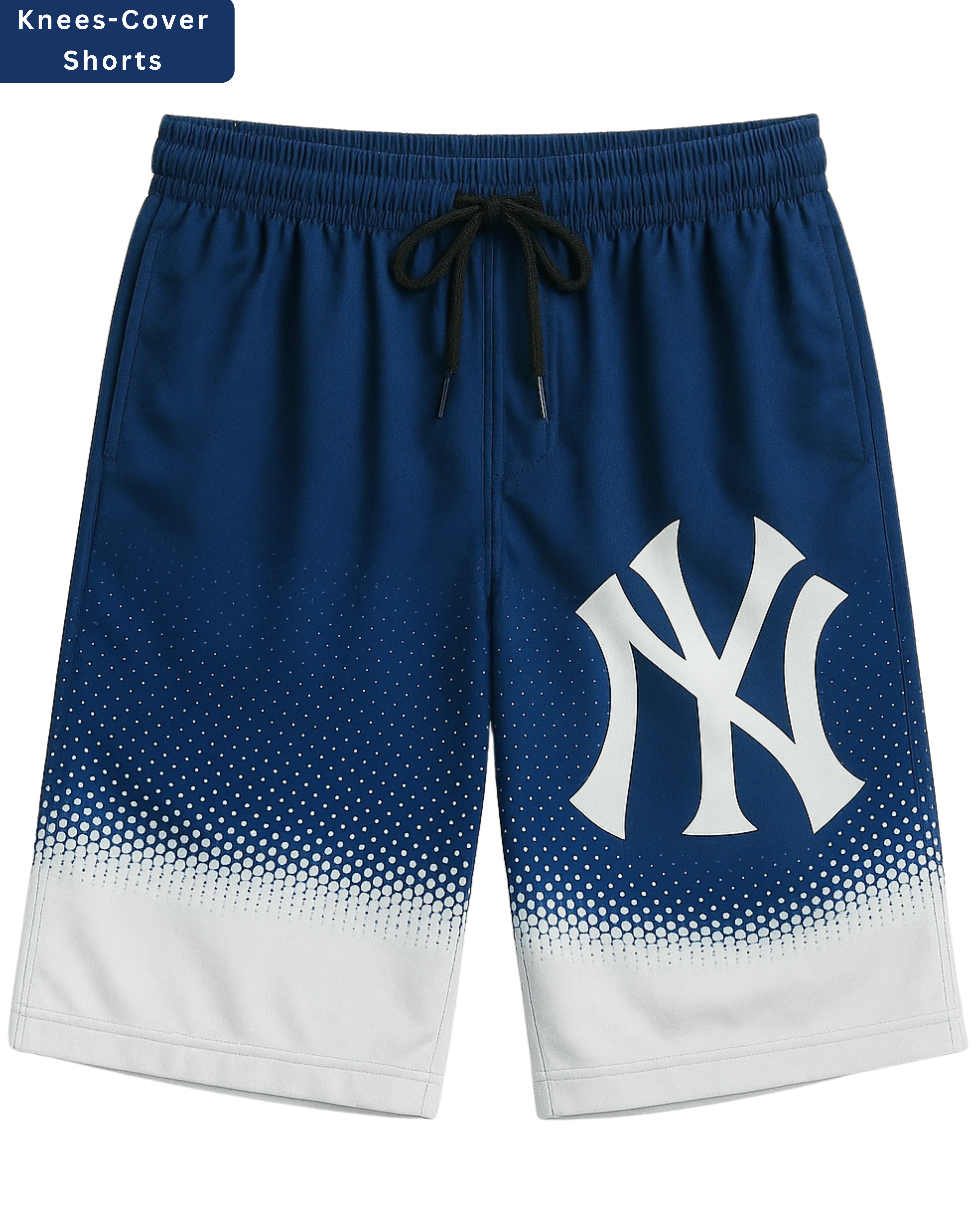 Men’s Blue NY Digital Printed Shorts – Soft & Comfortable