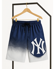 Men’s Blue NY Digital Printed Shorts – Soft & Comfortable