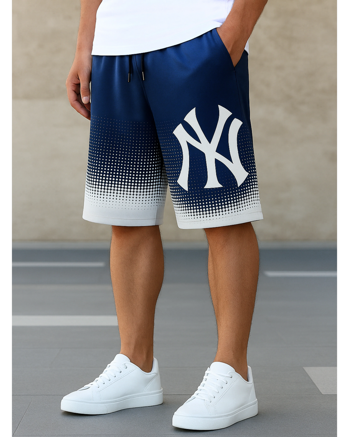 Men’s Blue NY Digital Printed Shorts – Soft & Comfortable