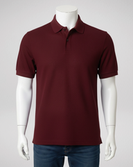 Maroon Polo T-Shirt – Premium Quality & Comfortable Wear