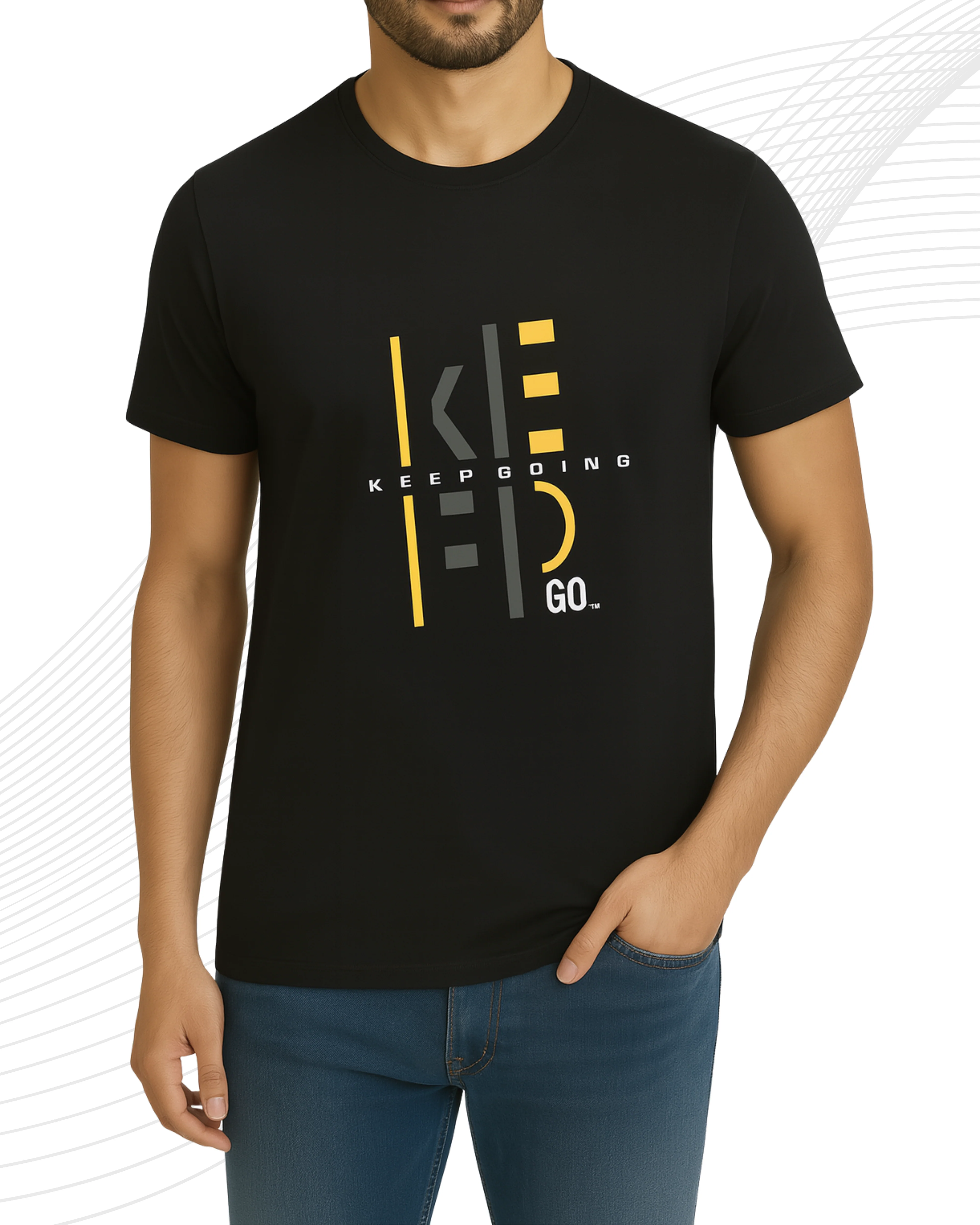 Premium Printed T-Shirt for Men – Cotton Jersey Fabric