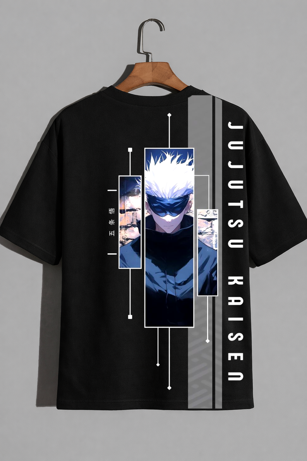 GOJO Satoru Printed Oversized T-Shirt for Men – Cotton Jersey Fabric